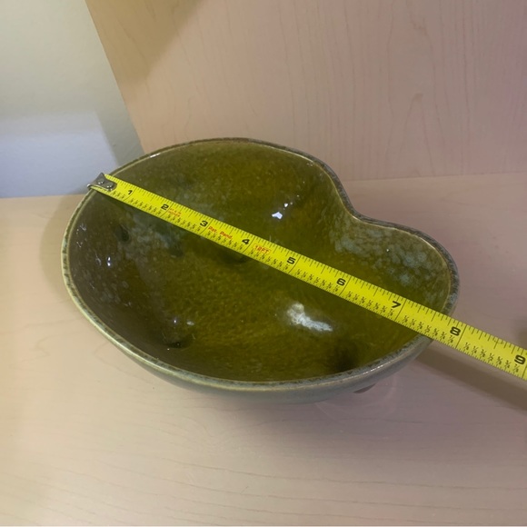 Unique Pair of Glazed Earthy Ceramic Planters - Vintage Tri-Footed Planters - Picture 6 of 14